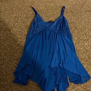 Chic Blue Lace Chemise